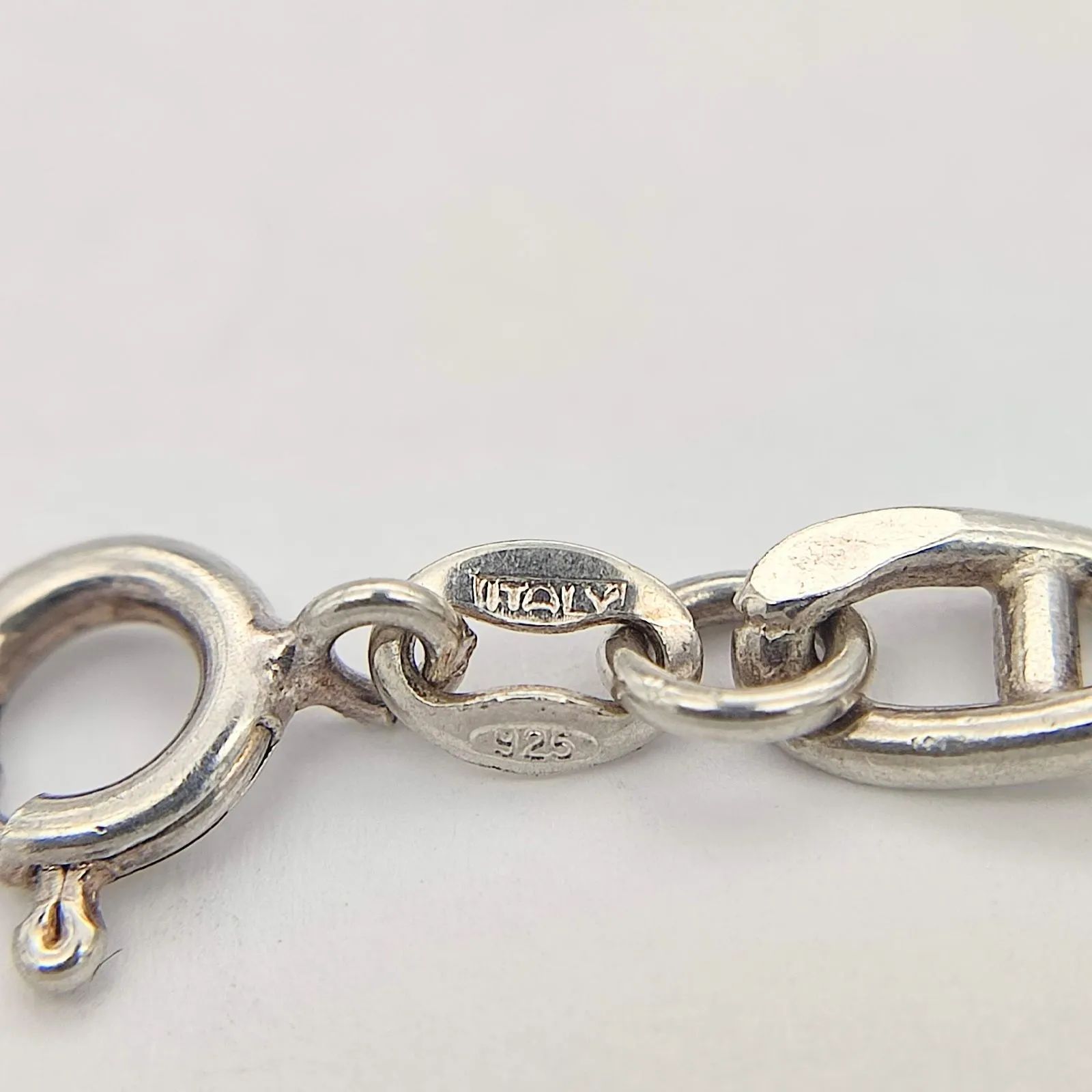 美品】アンカーチェーンブレスレット SILVER シルバー925 ITALY