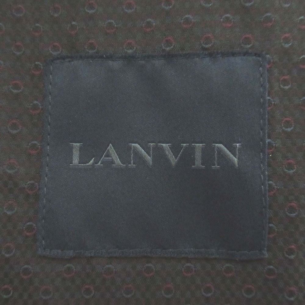 LANVIN ランバン ルカオッセンドライバー期 ドット柄 オープン ジャケット サイズ44 ブラック系 メンズ 古着 KANDAIZUMI_COM