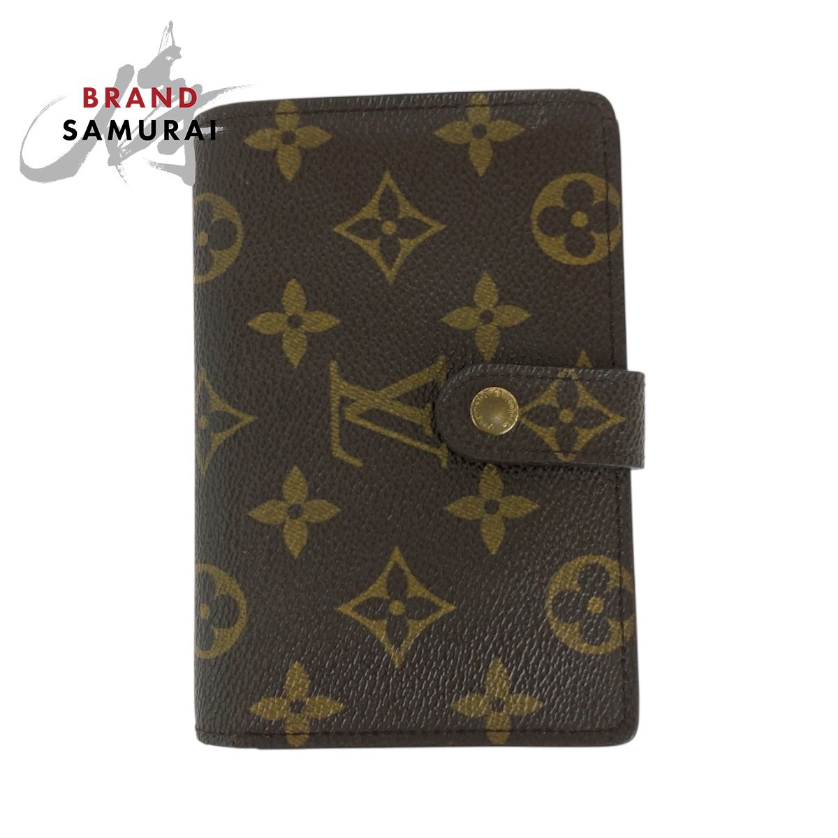 LOUIS VUITTON ルイヴィトン モノグラム ポルトモネ ビエ ヴィエノワ ブラウン ゴールド金具 PVC M61663 折財布 503150