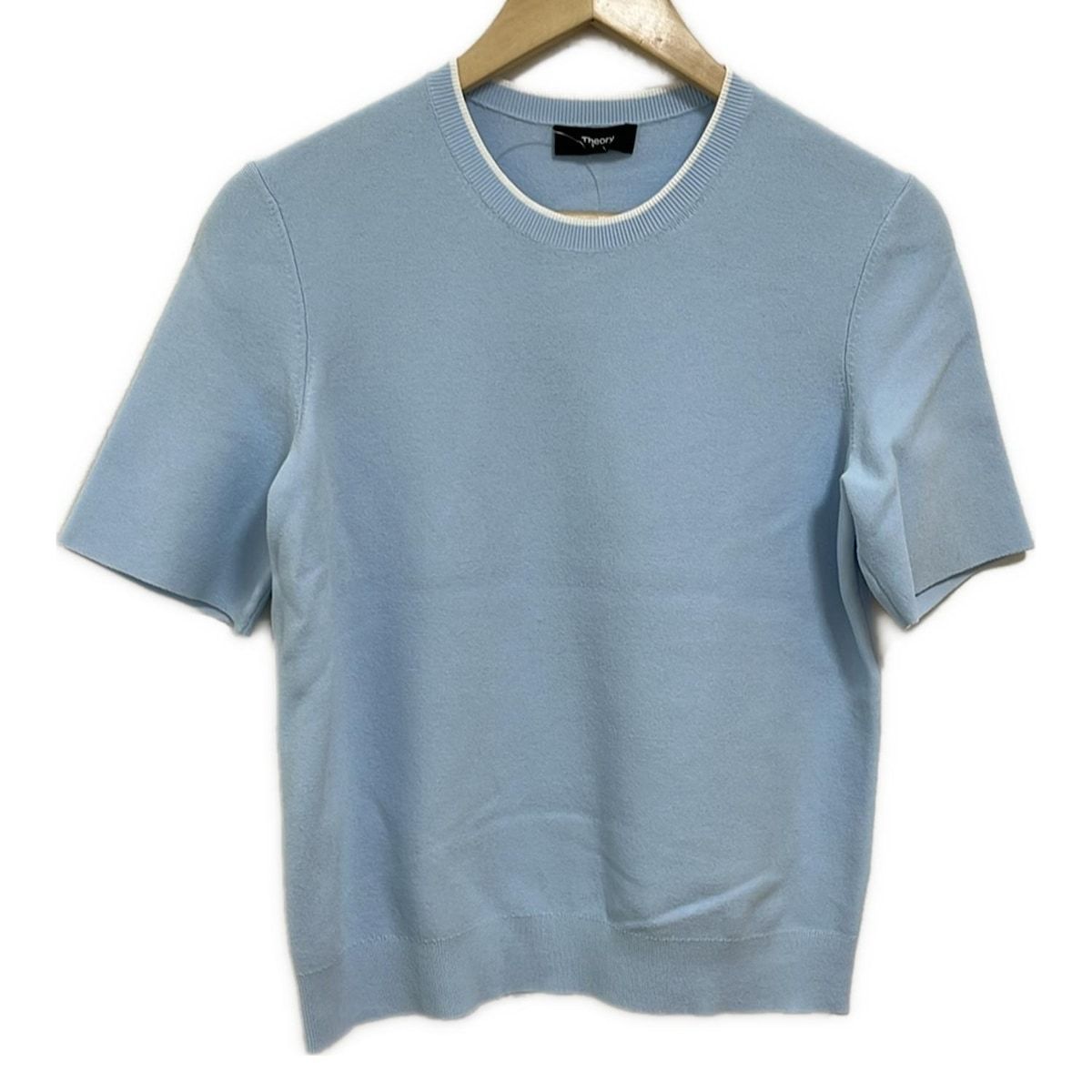 theory(セオリー) 半袖セーター サイズP M レディース - ライトブルー  