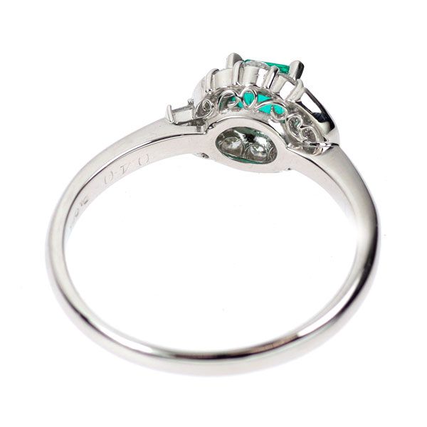 Pt900 エメラルド ダイヤモンド リング 0.40ct D0.36ct - メルカリ
