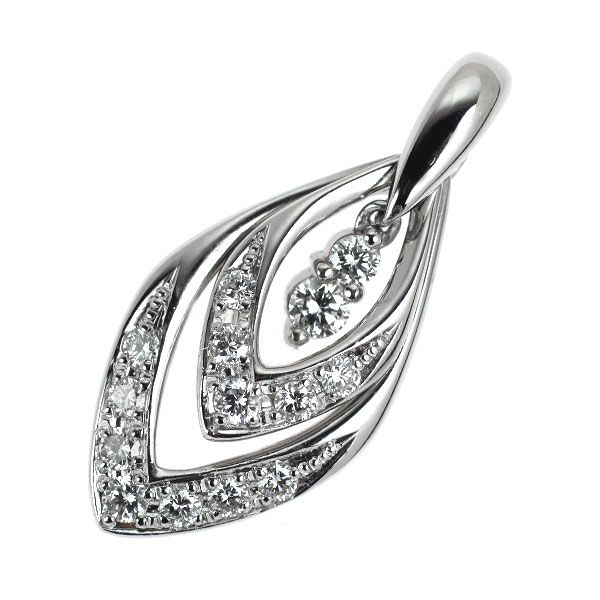 9/美品 モニッケンダム Pt900 ダイヤ計0.38ct ペンダントトップ モニッケンダム Pt900 ダイヤモンド ペンダントトップ 0.40ct
