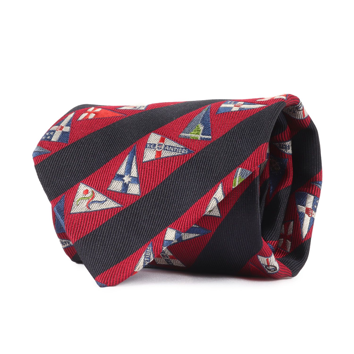 LOUIS VUITTON ルイヴィトン ネクタイ | Louis Vuitton Cupモデル シルク ネクタイ | ネイビー レッド 紺赤 | イタリア製 | フォーマル ビジネス ファッション アイテム 小物 雑貨 メンズ