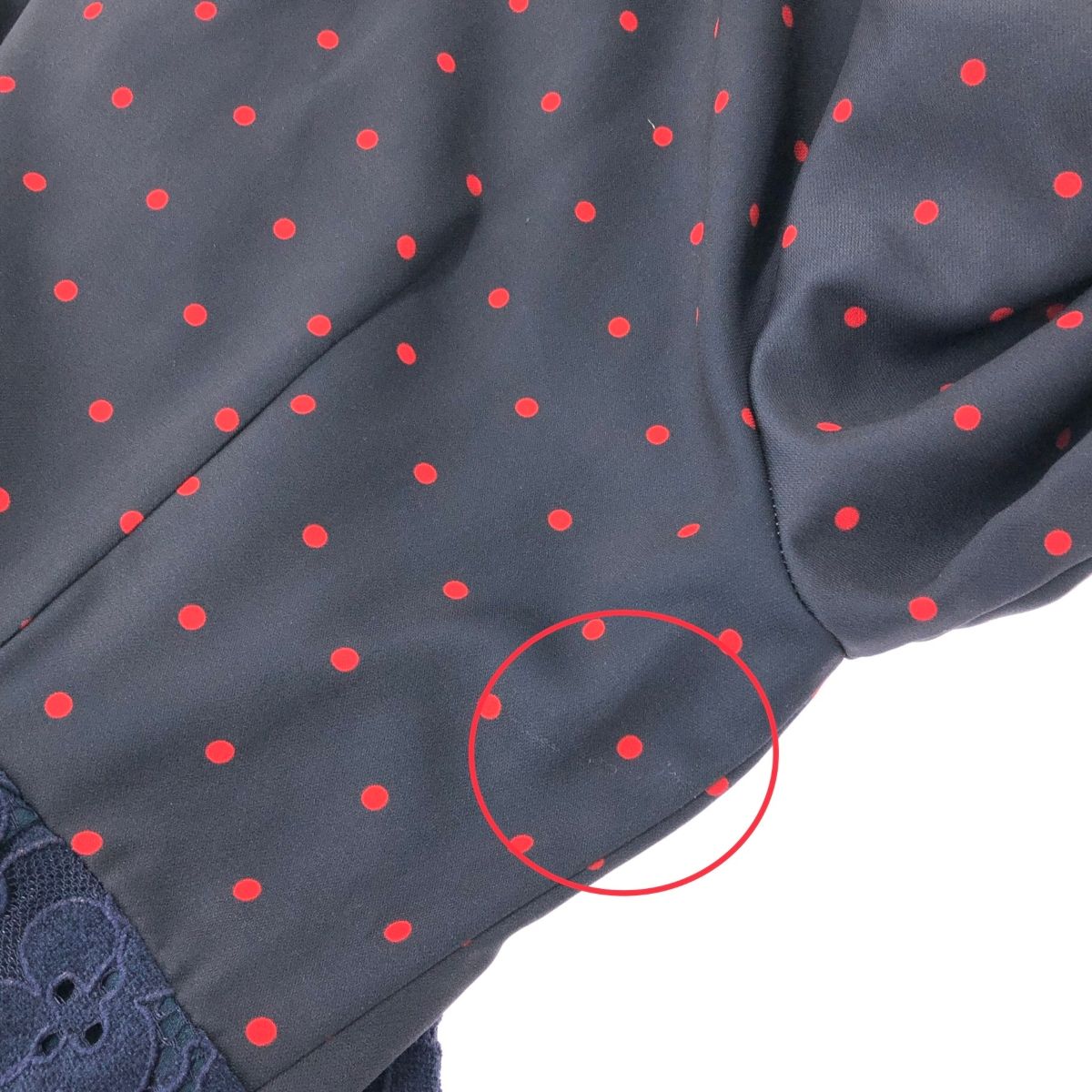 新品★正規品チェスティドットレースワンピースネイビー１★人気完売フラワープリント ドットOP |公式Chestyオンラインショップ