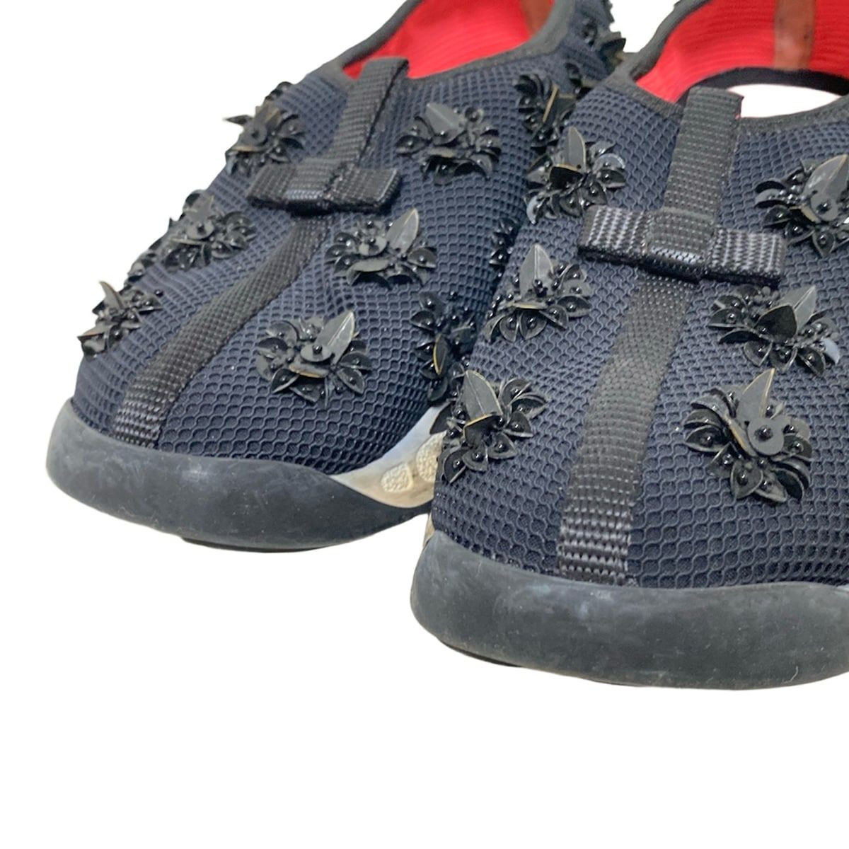 ディオール|クリスチャンディオール スリッポン 35 レディース - 黒 フュージョンスニーカー|スパンコール|ビーズ|インソール取外し可 KIN-KAAI_COM