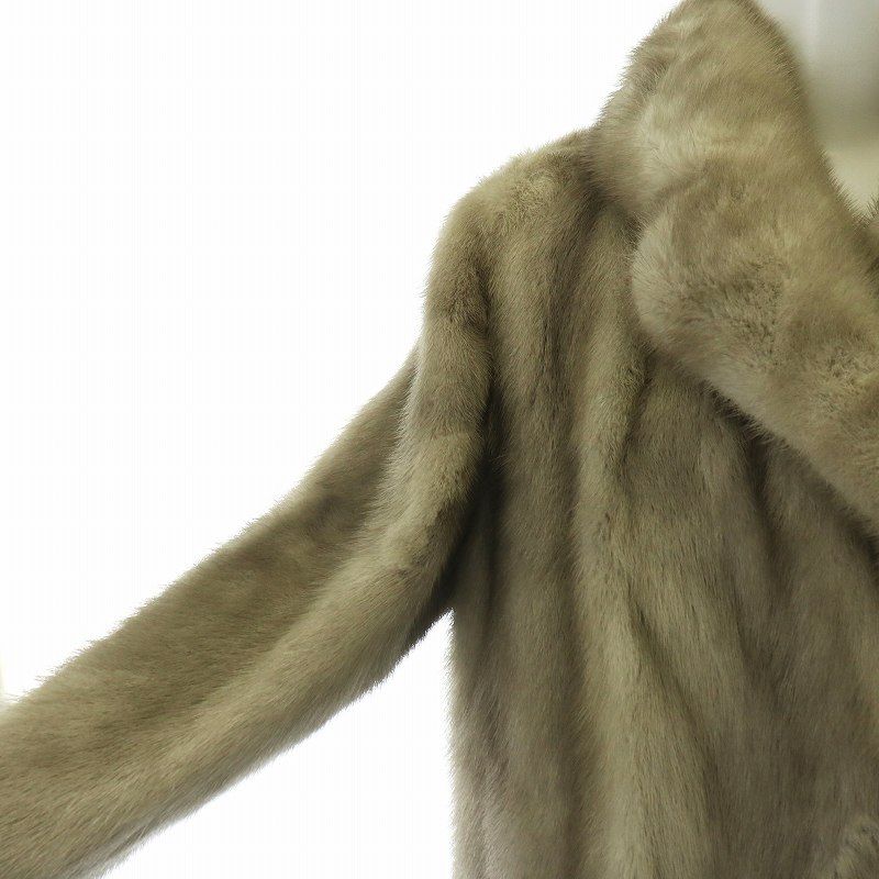 ノーブランド品 毛皮 サファイアミンクファー コート ミドル 総裏地 11  