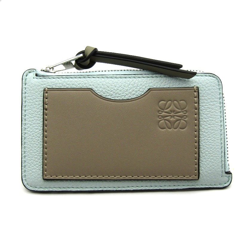LOEWE ロエベ コインカードホルダー ソフトグレインカーフ C660Z40X07 小銭入れ カードケース フローズン|クレイ 24005535