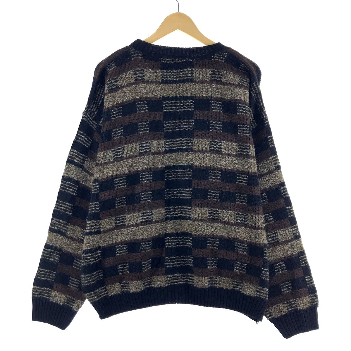 古着 PROTEGE COLLECTION 総柄 アクリルニットセーター USA製 メンズXL 