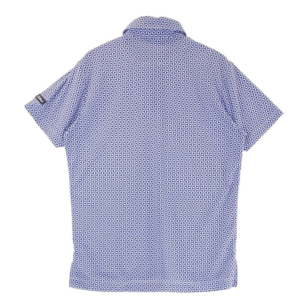 サイズ：M TITLEIST タイトリスト 半袖ポロシャツ 総柄 ブルー系