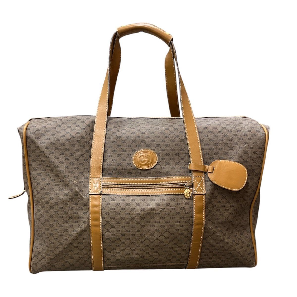 GUCCI/グッチ ボストンバッグ オールドグッチ GG柄 PVC×レザー