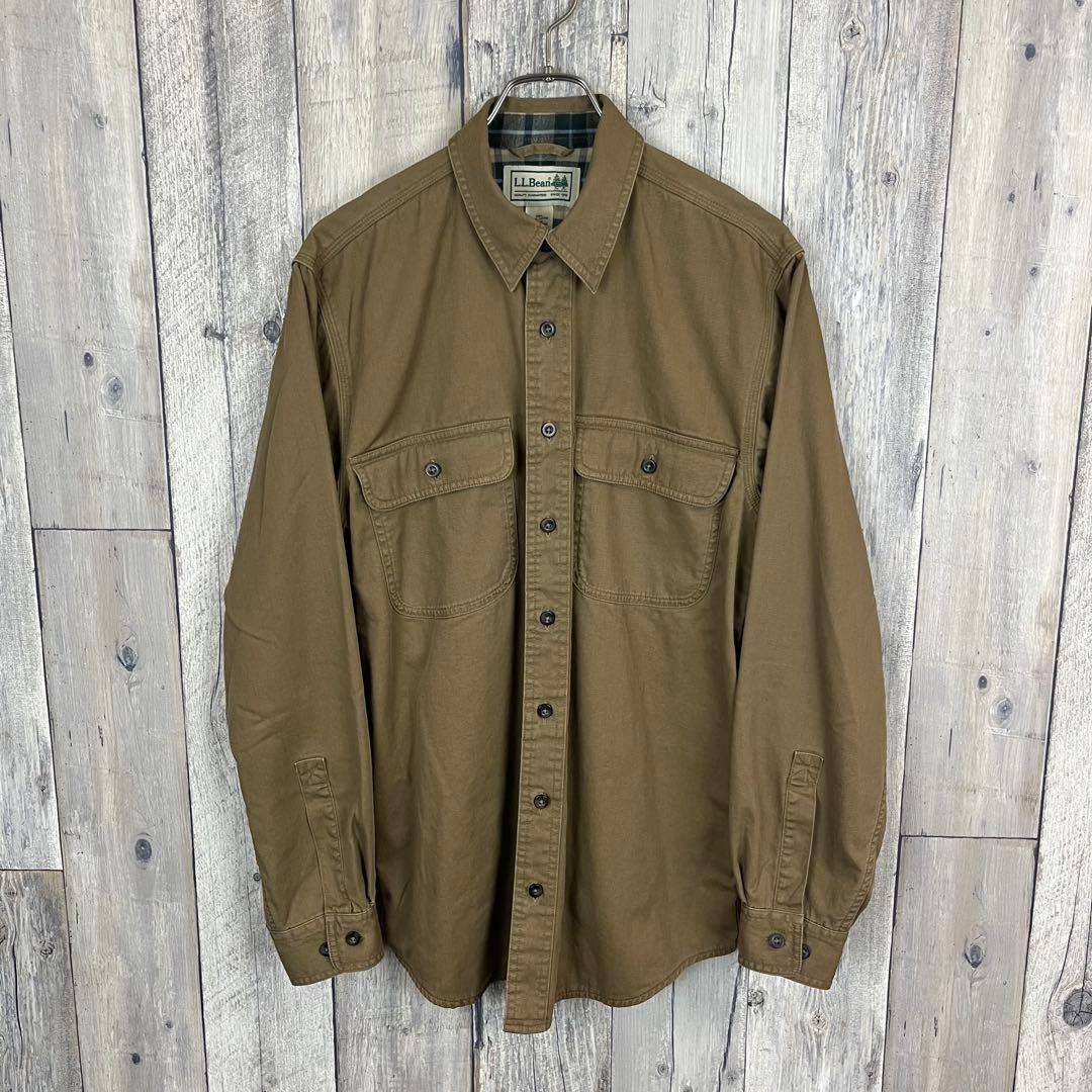 L.L.BEAN エルエルビーン 裏地 チェック 長袖 シャツ ジャケット S