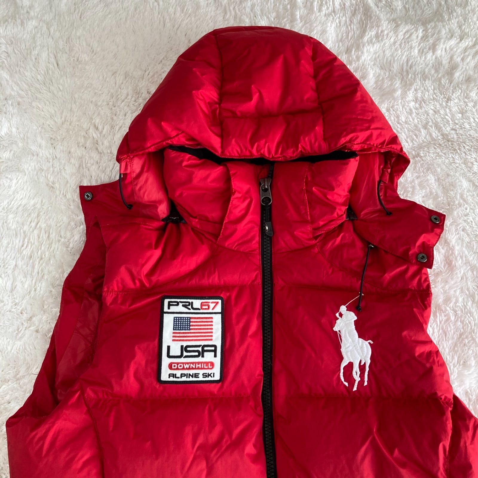 ☆セール☆美品☆POLO RALPH LAUREN ダウンベスト レッド - メルカリ
