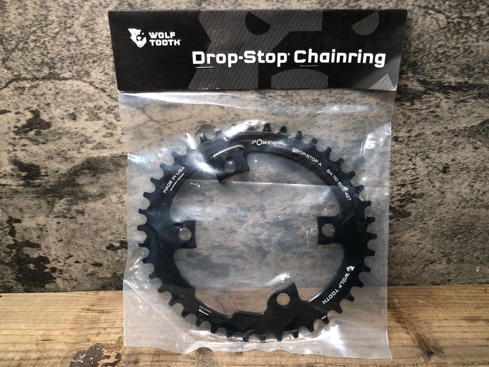 JH800 ウルフトゥース WOLF TOOTH DROP STOP CHAINRING チェーンリング 42T BCD110 ナローワイド シマノ SHIMANO 4 Bolt対応