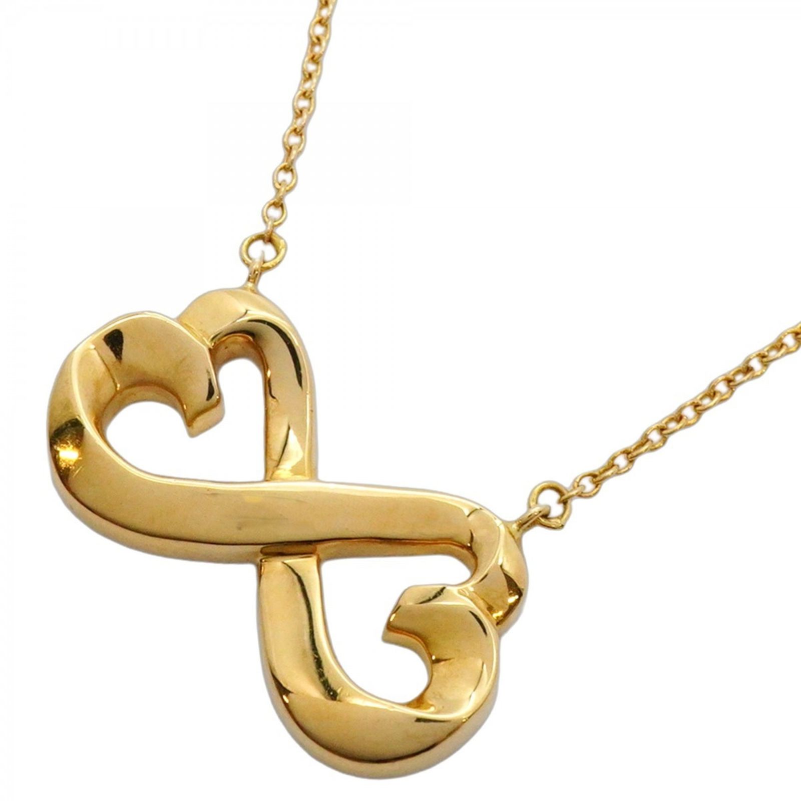 ティファニー Tiffany ティファニー ネックレス ダブルラビングハート 18KYG イエローゴールドレディース P1357698