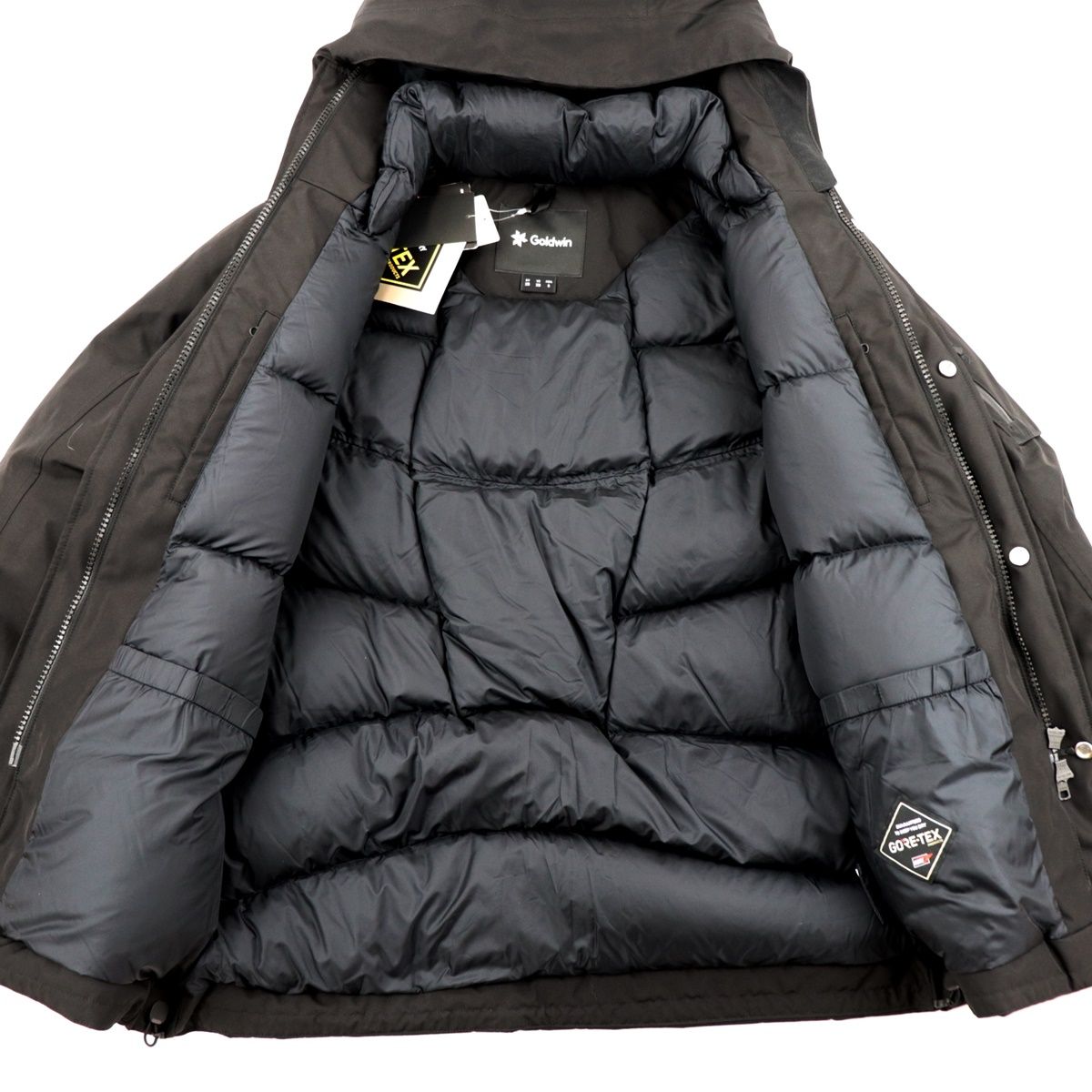 未使用 GOLDWIN ゴールドウィン GORE-TEX Hooded ゴアテックス ダウンジャケット メンズ 黒 XS GL21300P - メルカリ