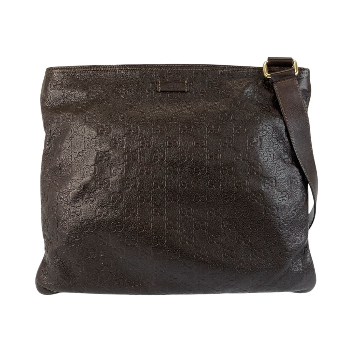 美品 GUCCI グッチ グッチシマ ブラウン シルバー金具 レザー