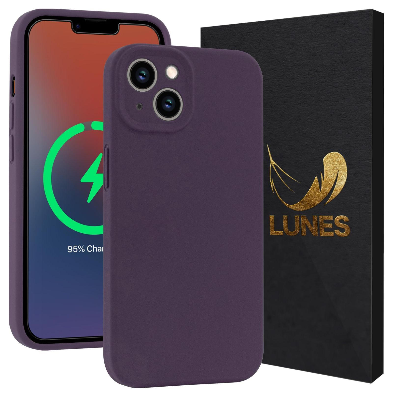 【在庫処分】[LUNES] AIR PLATINA iPhone 13 13 case (6.1 inch) マグセーフ対応 iPhone ワイヤレス充電対応 iPhone13ケース マグネット搭載 耐衝撃 指紋防止 ケース カメラ保護 いphone13 ケー