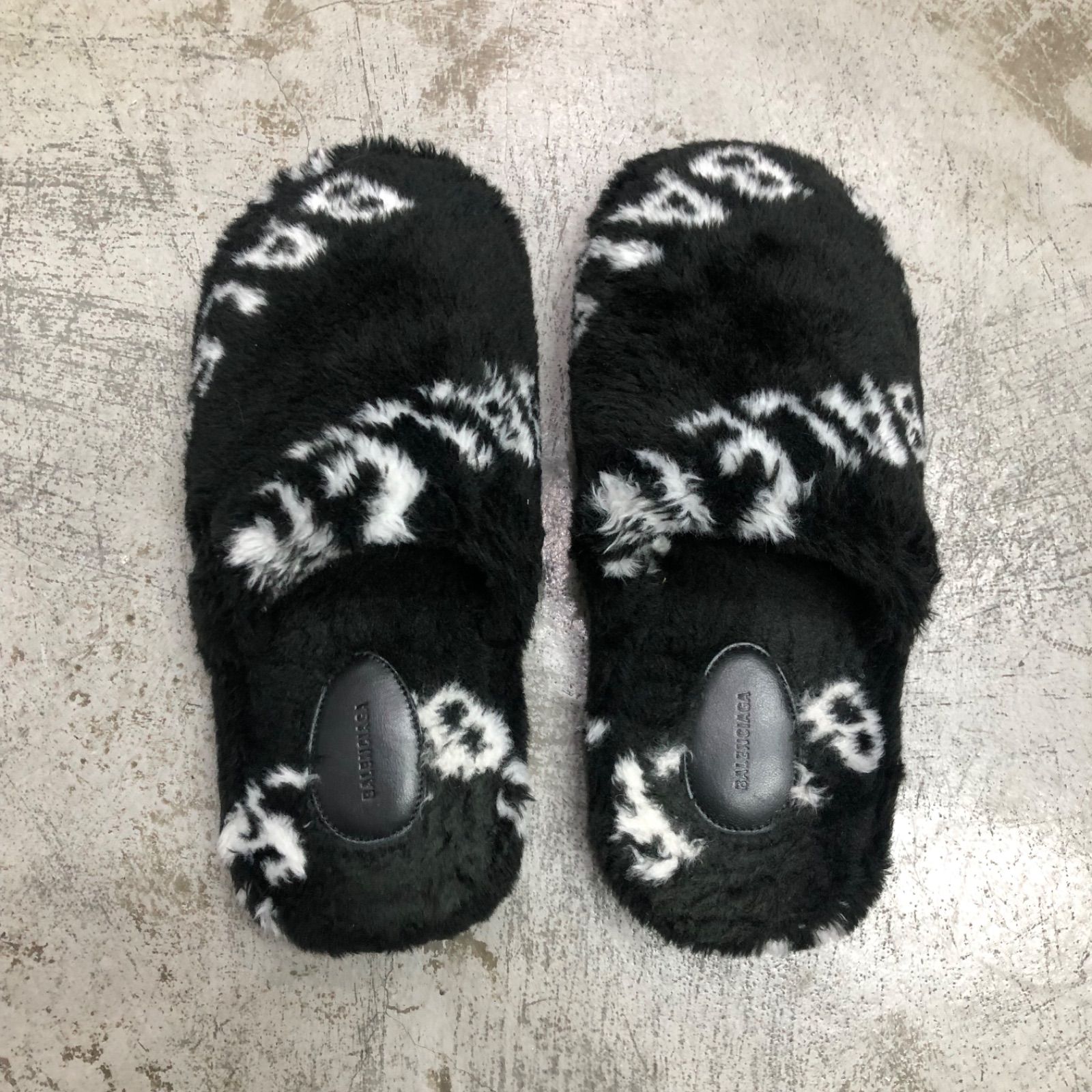 BALENCIAGA フリース ロゴ サンダル スリッパ 624582 バレンシアガ 37