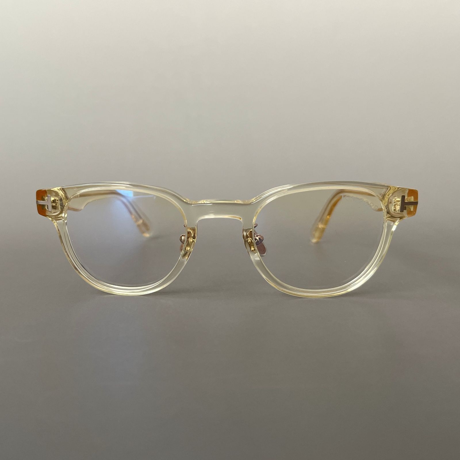 トムフォード メガネ アジアンフィット ラウンド クリア イエロー ゴールド 黄 トムフォード メガネ アジアンフィット ラウンド クリア イエロー