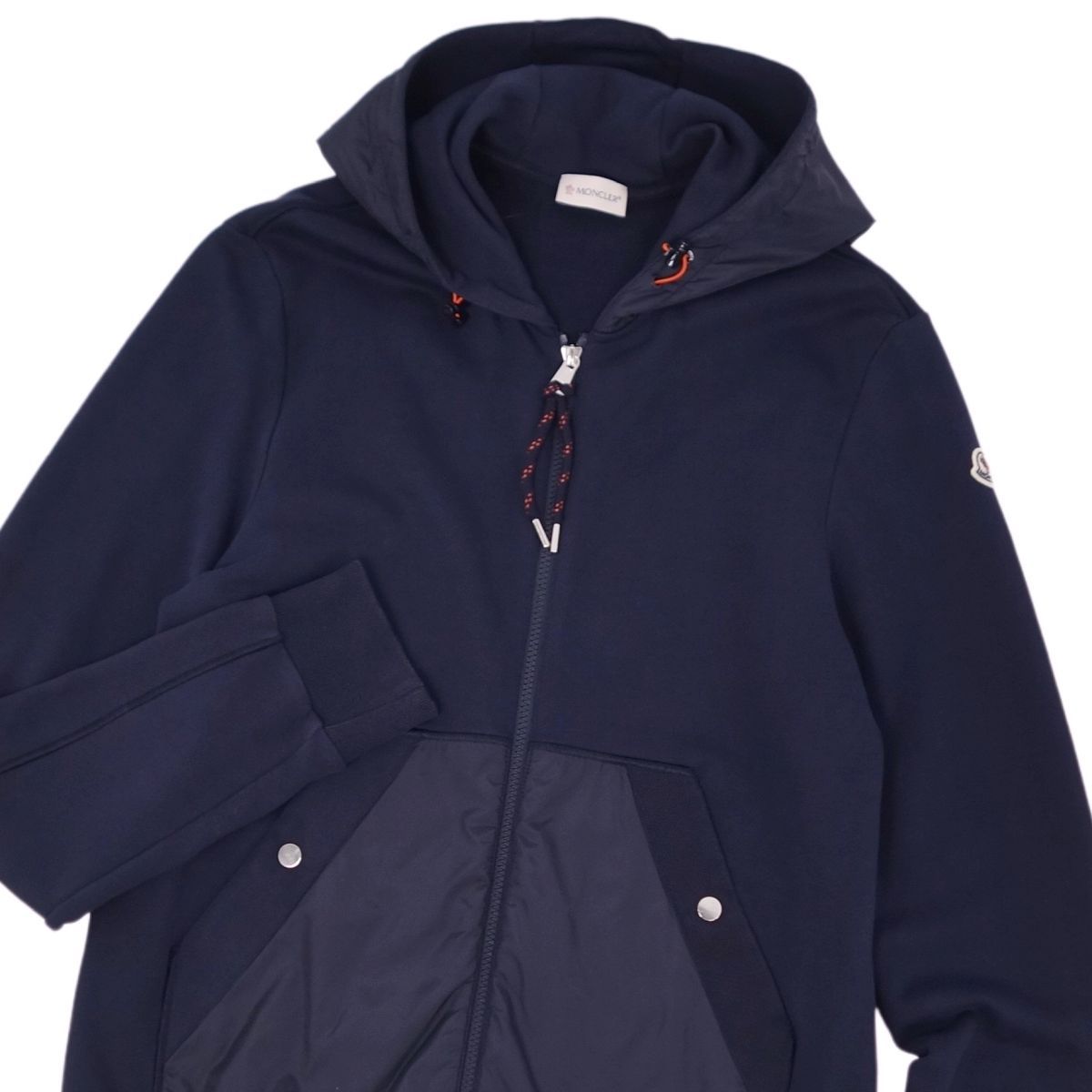 モンクレール MONCLER スウェット パーカー ジップアップ ナイロン切替 