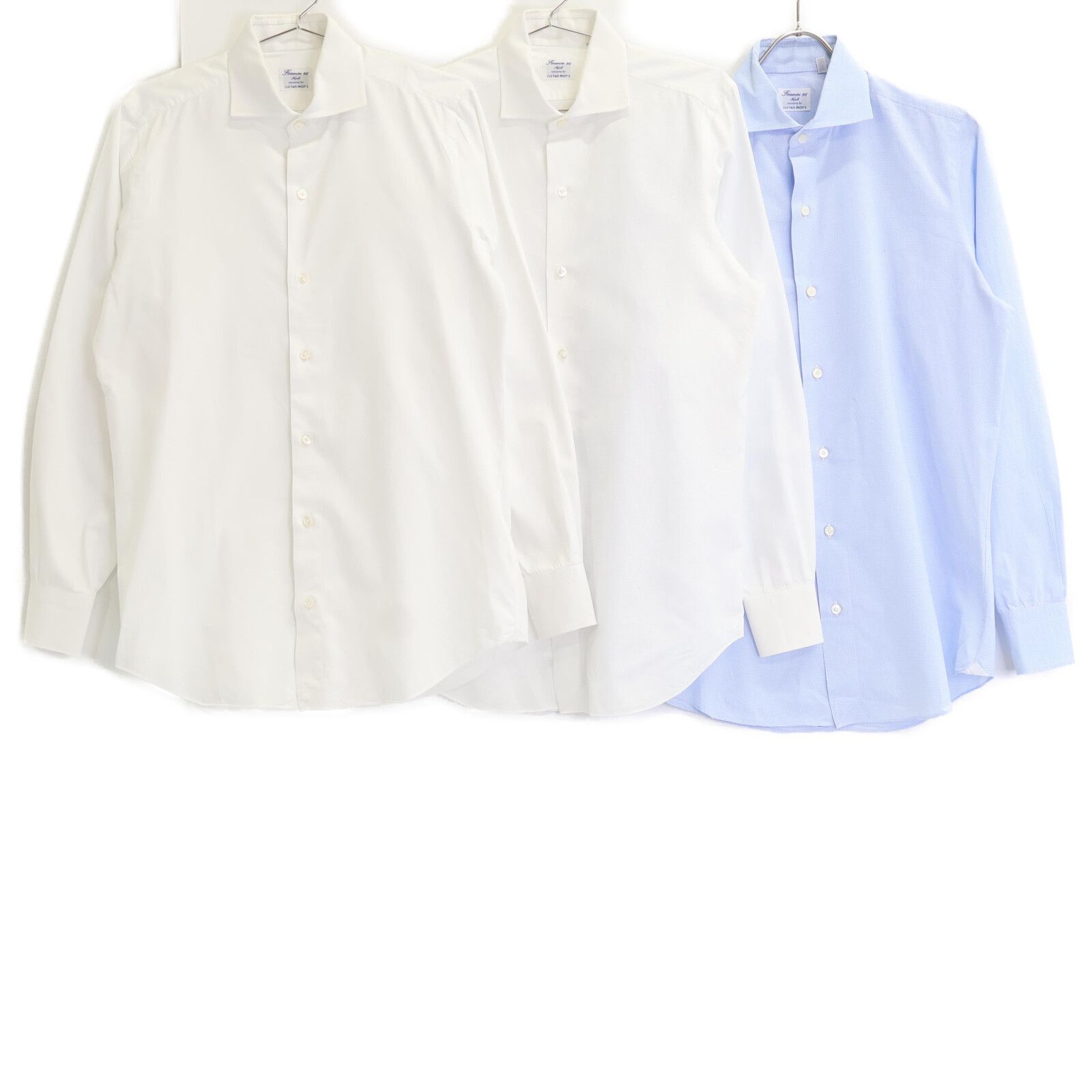 Finamore フィナモレ カッタウェイ ドレス シャツ 計3点 15 1/2ー39