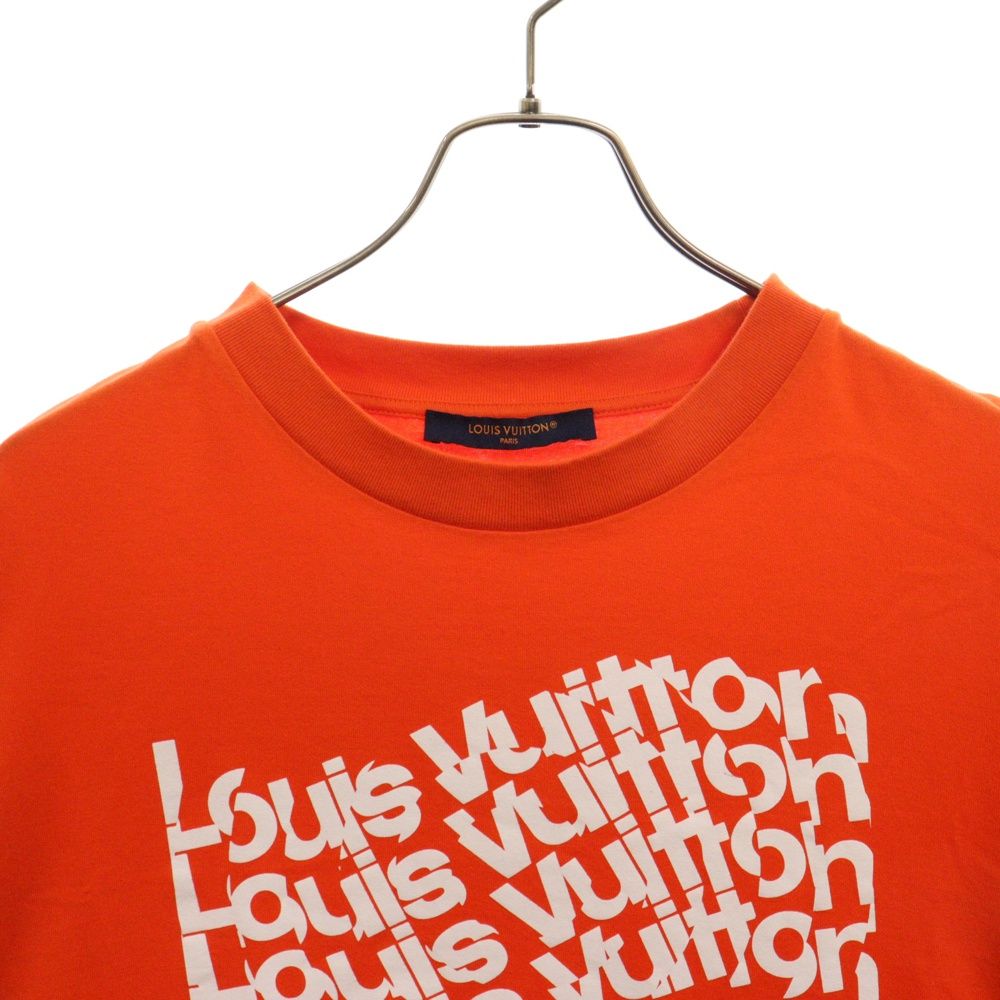 LOUIS VUITTON プリントTシャツ オレンジ LOUIS VUITTON ルイヴィトン