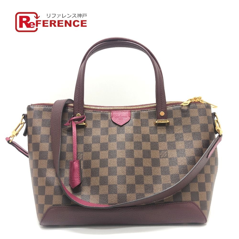 ルイヴィトン N41015 ハイドパーク ダミエ ×フューシャ 2WAY トート