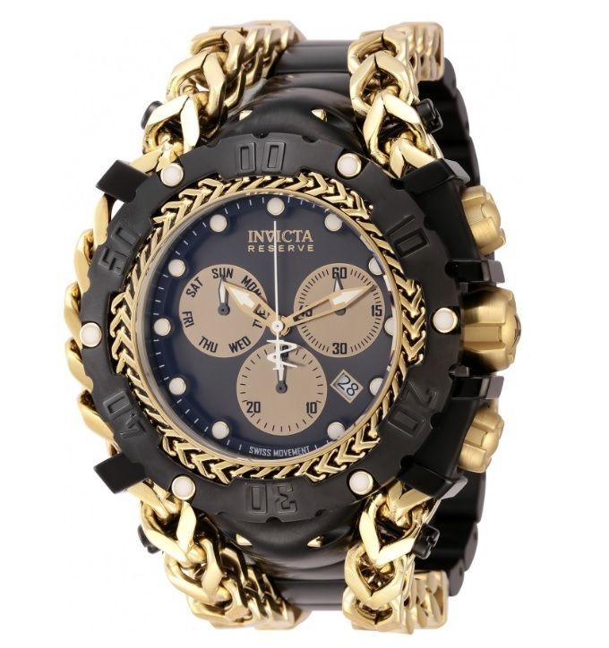 INVICTA ゴールド アナログクォーツ腕時計と付属品付 INVICTA インビクタ 腕時計 メンズ クォーツ クロノグラフ