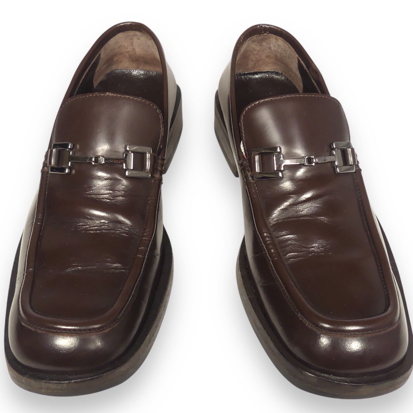 イタリア製 GUCCI グッチ ビットローファー 27 本革 42 茶