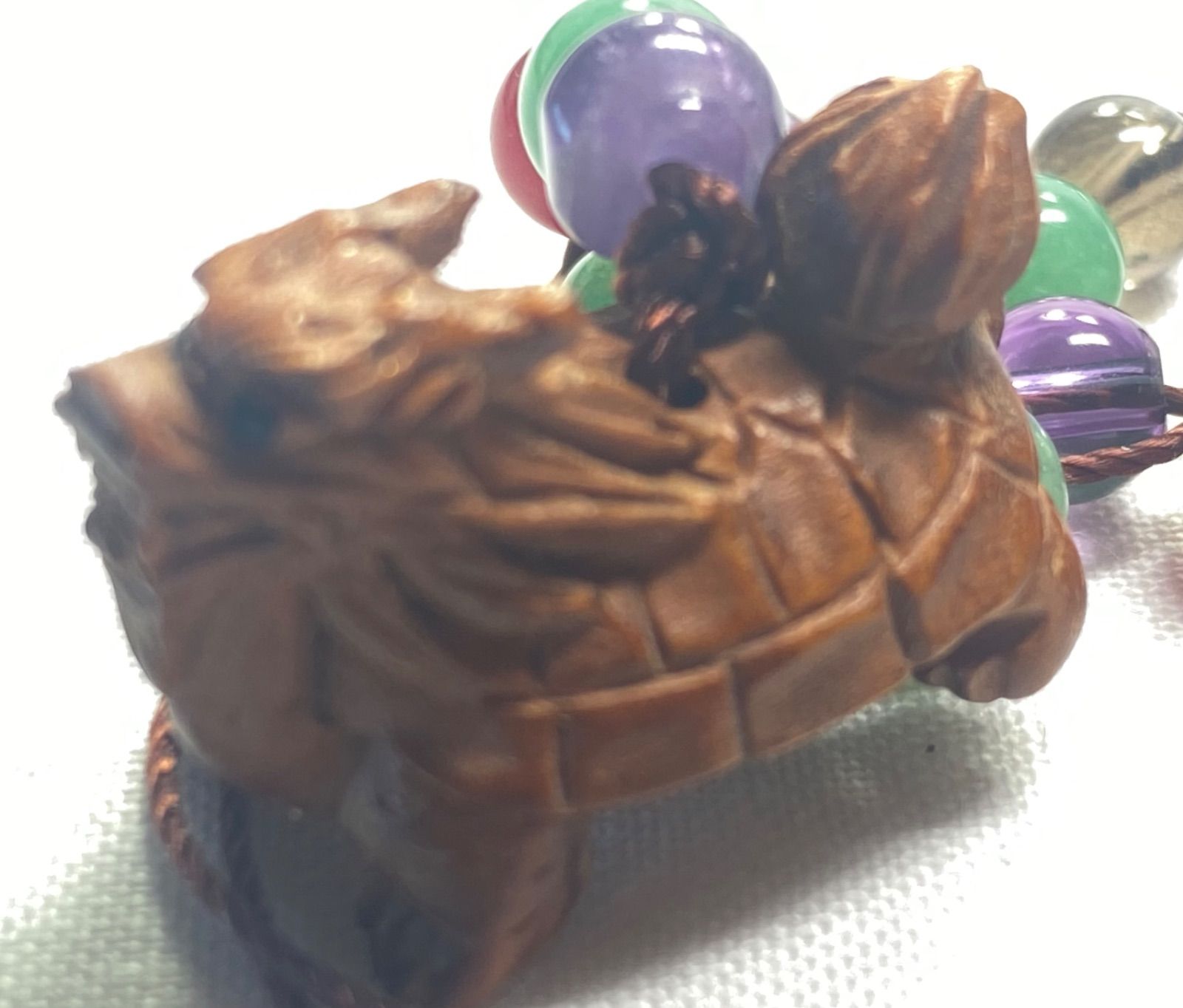 柘植 置物 龍亀 黄楊繊細彫刻 木製 柘植 置物 龍亀 黄楊繊細彫刻