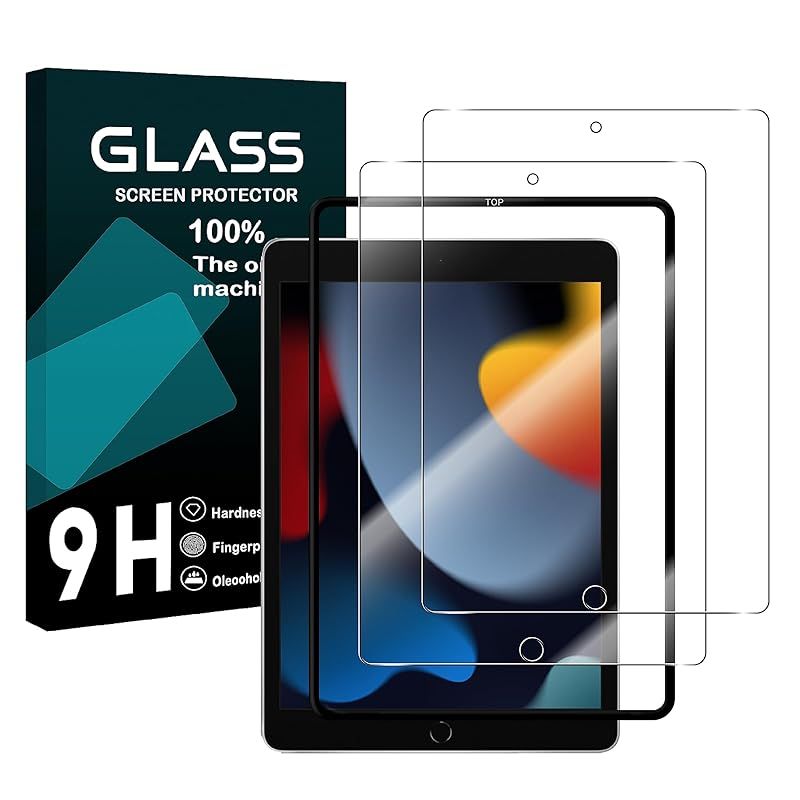seninhi (セニンヒ) [2枚パック iPad 第9世代 第8世代 第7世代 (10.2インチ iPad9/iPad8/iPad7 2021&2020&2019)用スクリーンプロテクター 2枚パック 強化ガラススクリーンプロテクター HD [簡単に貼 0