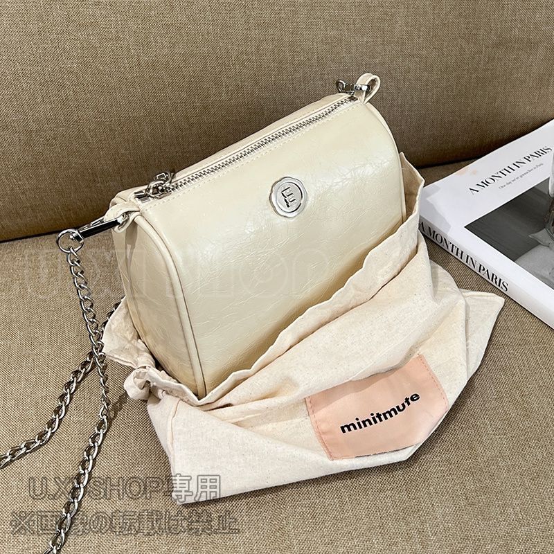 人気 韓国 ミニミュート minitmute バッグ レディース チェーン ショルダーバッグ BRETT MINI BAG ベージュ - メルカリ