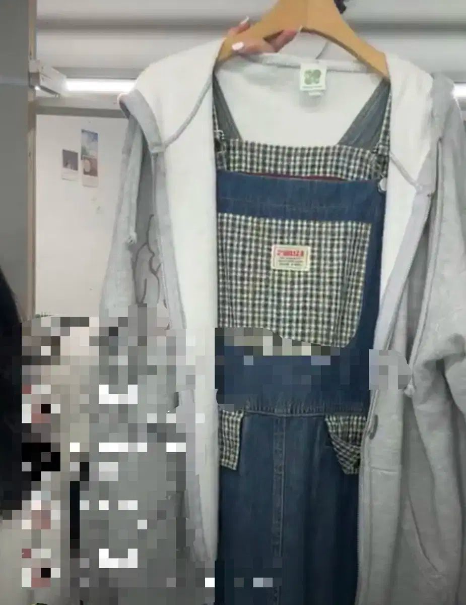 ドラッグストア ヴィンテージ 森ガール 蒼井 優 はぐみ ジップアップパーカー フード付き サスペンダースカート