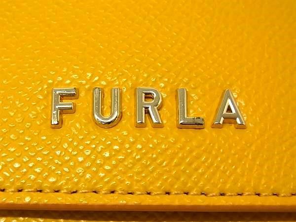 ■新品同様■ FURLA フルラ レザー 2WAY クロスボディ ミニバッグ ハンドバッグ ショルダーバッグ 斜め掛け レディース イエロー系 AY5227