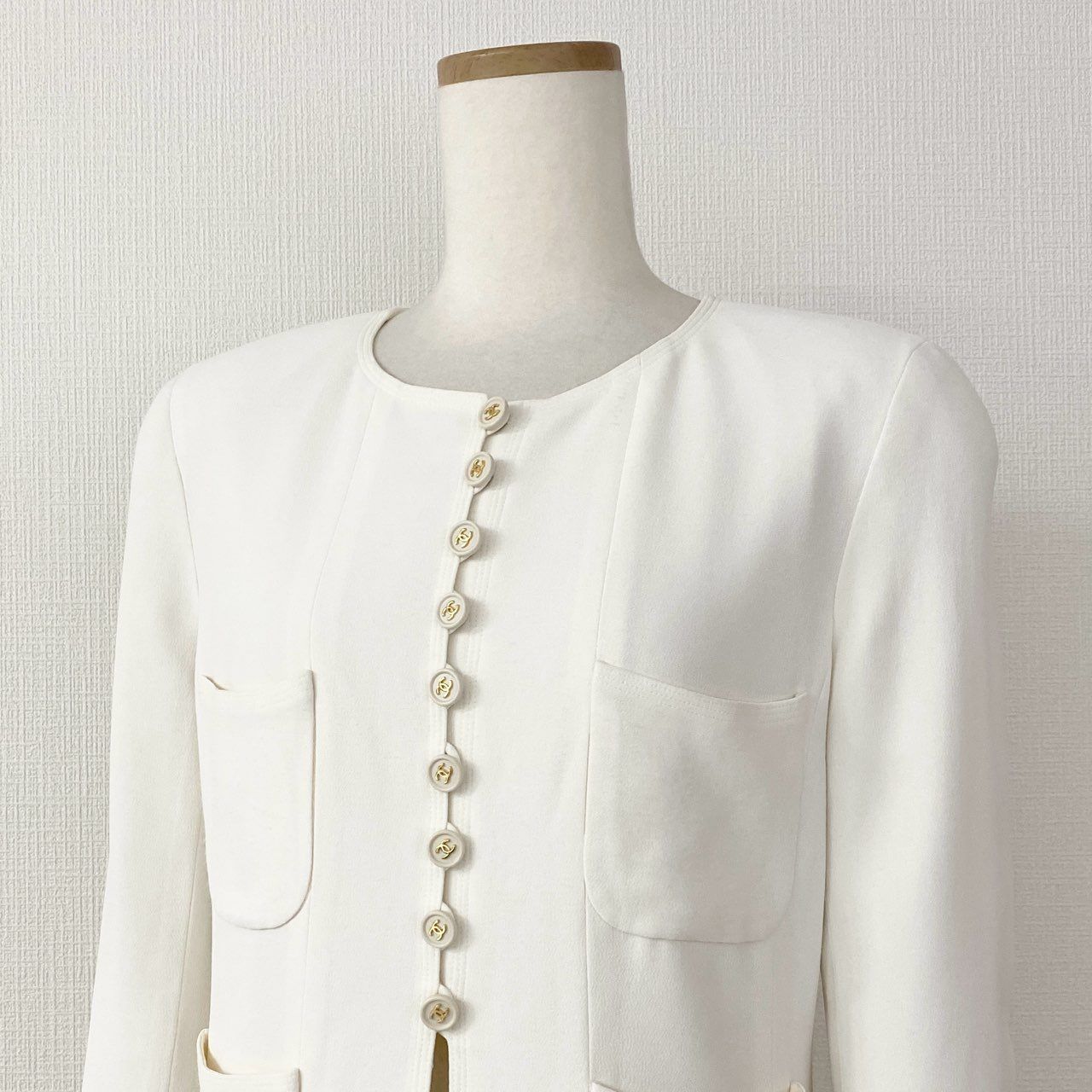 47i13 CHANEL シャネル 97P P07977W03019 ノーカラーコート