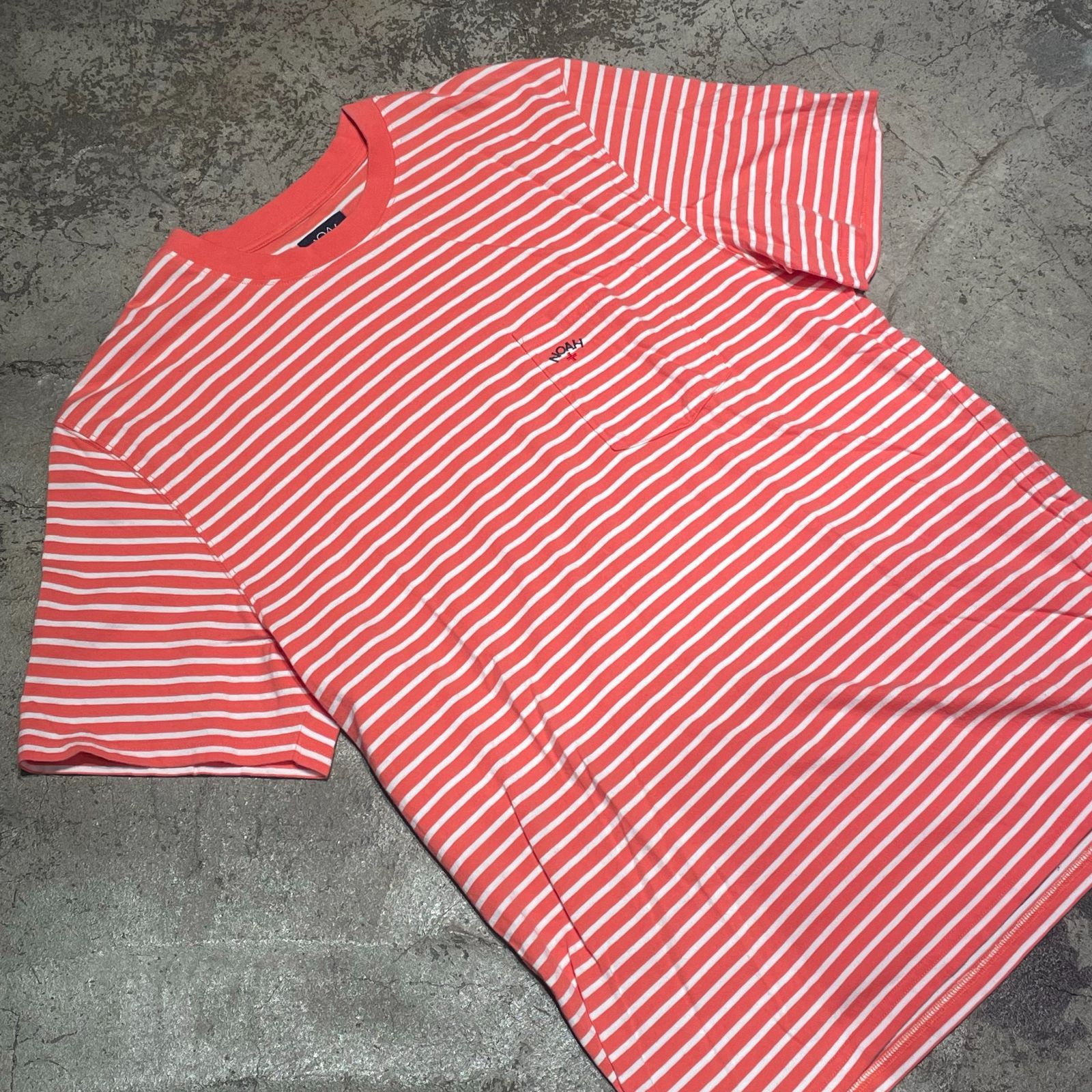 Noah skateboard ボーダー　Tシャツ Noah(ノア) ボーダーTシャツ 22-071-122-0022-1-0 ネイビー