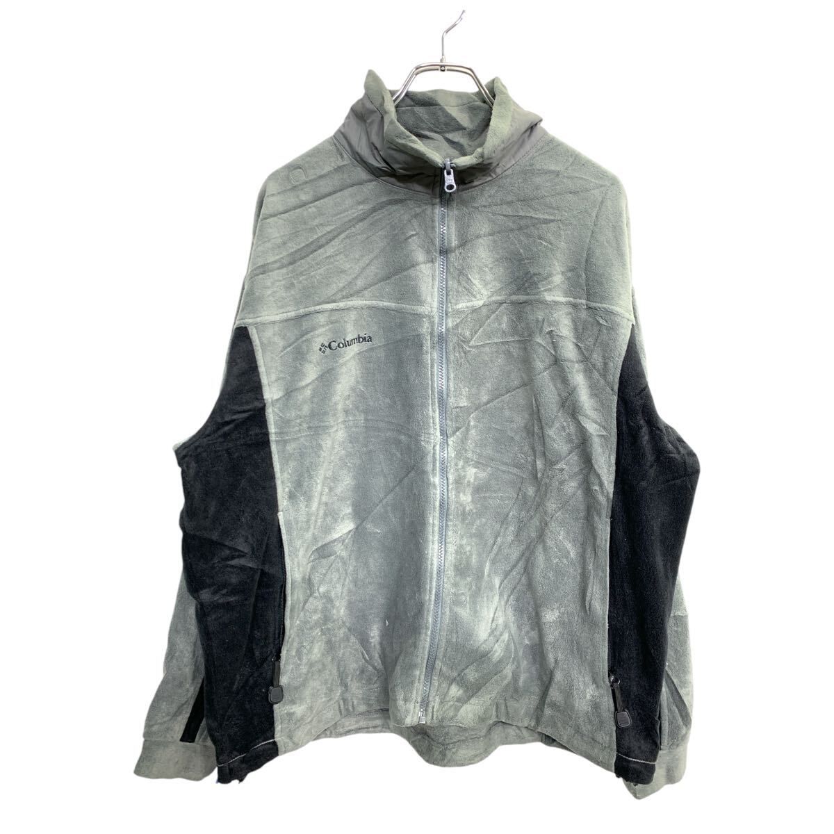 Columbia フリースジャケット XLサイズ コロンビア グレー 古着卸 アメリカ仕入 t2411-3159