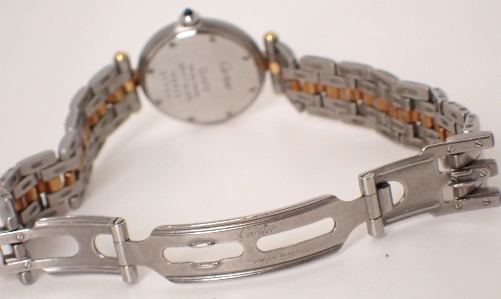 美品 Cartier(カルティエ) パンテールヴァンドーム 1ロウ 84084241 YG/SS QZ イエローゴールド 18金 コンビカラー シンプル レディース 美品 Cartier(カルティエ) パンテールヴァンドーム 1ロウ 84084241 YG