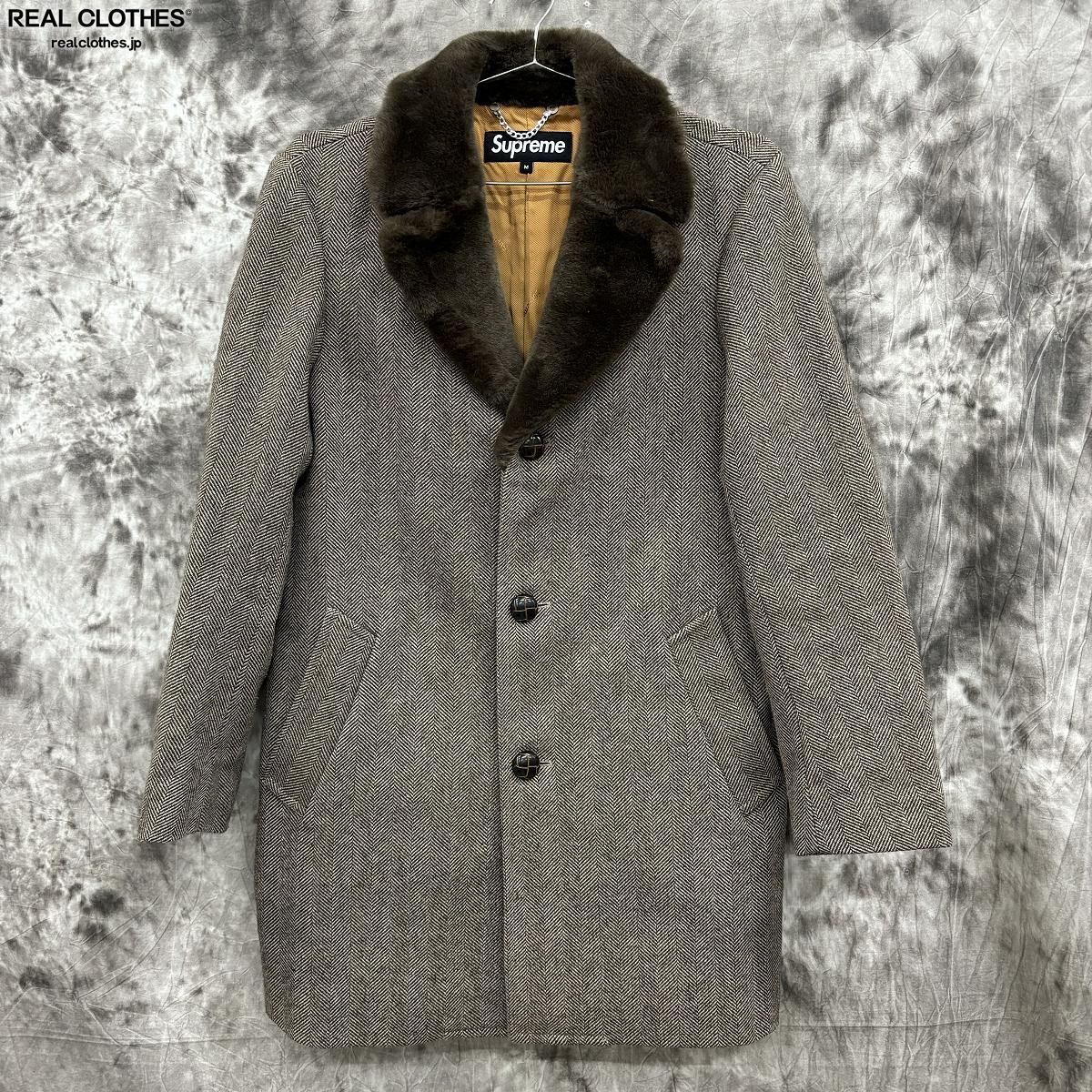 Supreme/シュプリーム【15AW】Fur Collar Tweed Coat/ファーカラー 