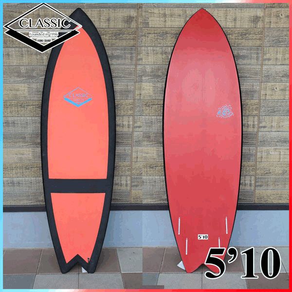西濃運輸営業所止め サーフボード 5'10 ユキサーフ クラシック YUKI SURF CLASSIC 須藤幸浩 ソフトボード フィッシュボード サーフィン レッド 送料無料