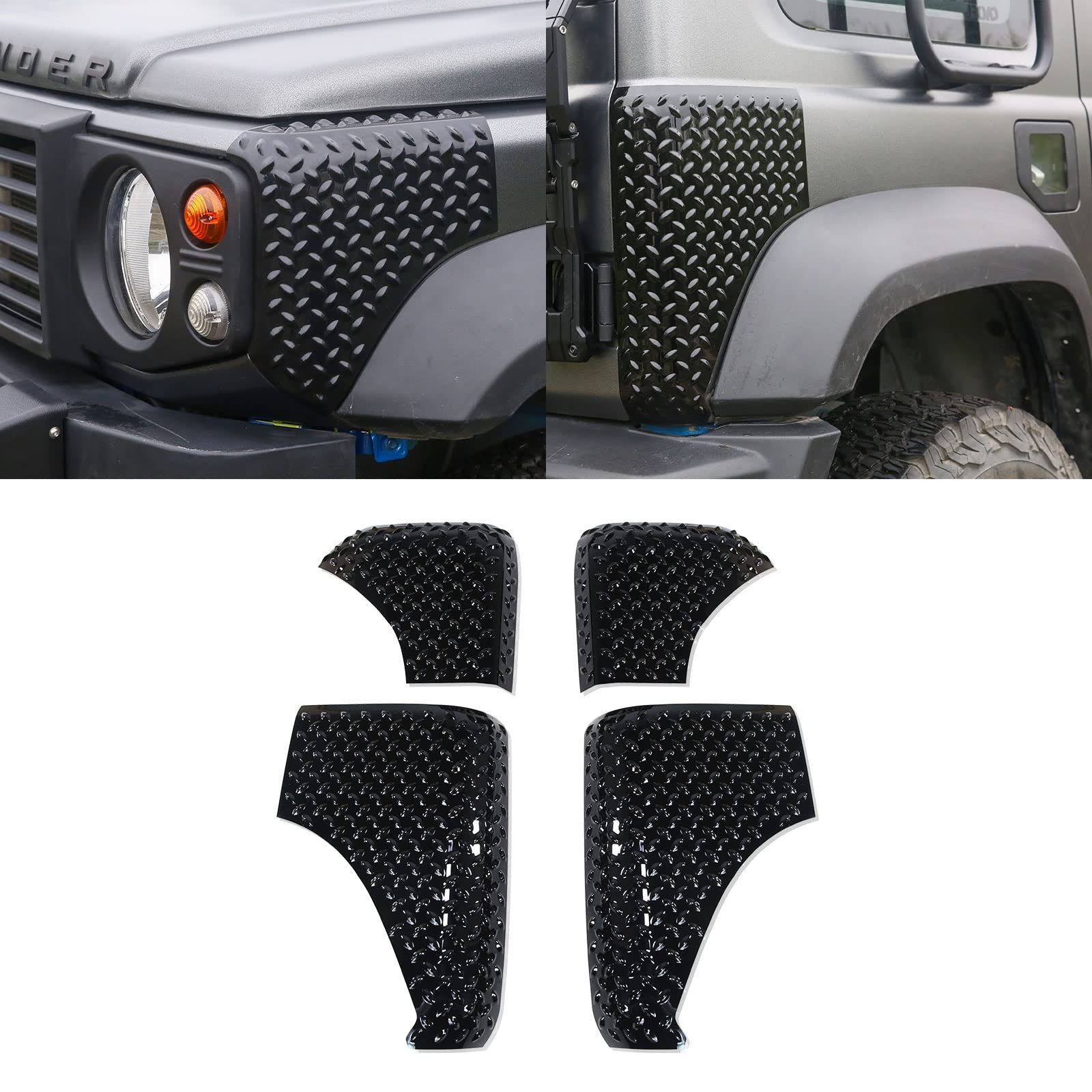 ROADER ジムニー JB64 コーナーガード 保護カバー フロントボンネット ダーコーナー保護 JB74 4枚セット 両面テープ付き アクサセリ