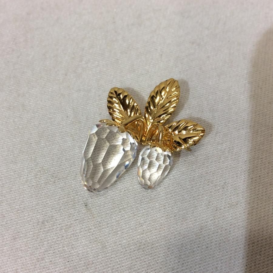 SWAROVSKI スワロフスキー ブローチ イチゴ 苺 ストロベリー