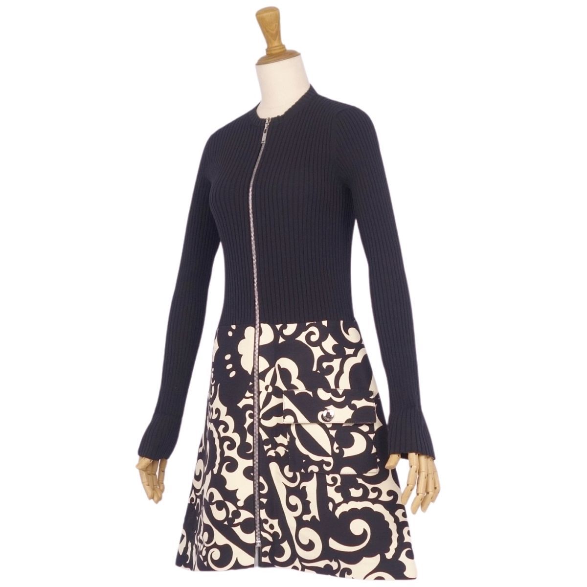 極美品 ルイヴィトン LOUIS VUITTON ワンピース ドレス ニット ロ