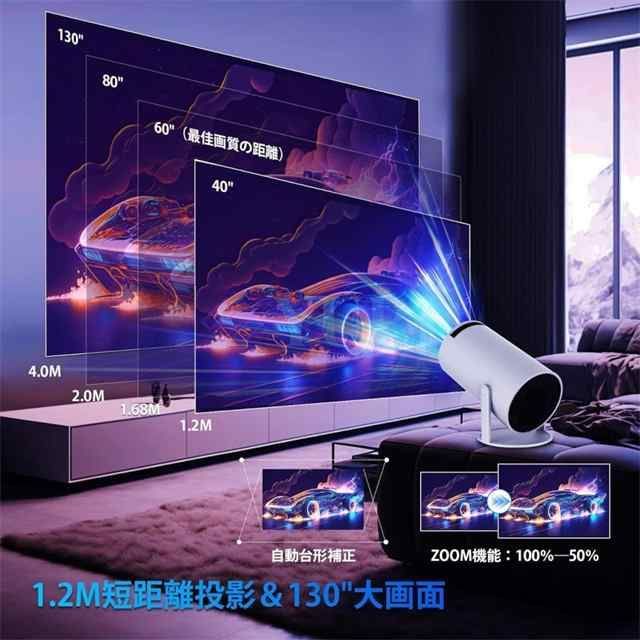 プロジェクター 小型 4K対応 Android TV 11.0 高輝度 自動台形