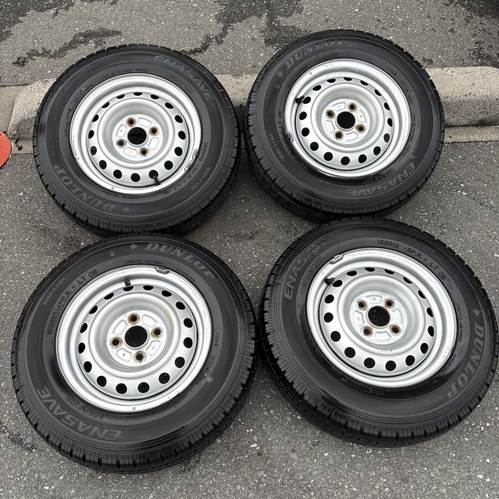 バリ溝 プロボックス 純正ホイールタイヤセット 165R13