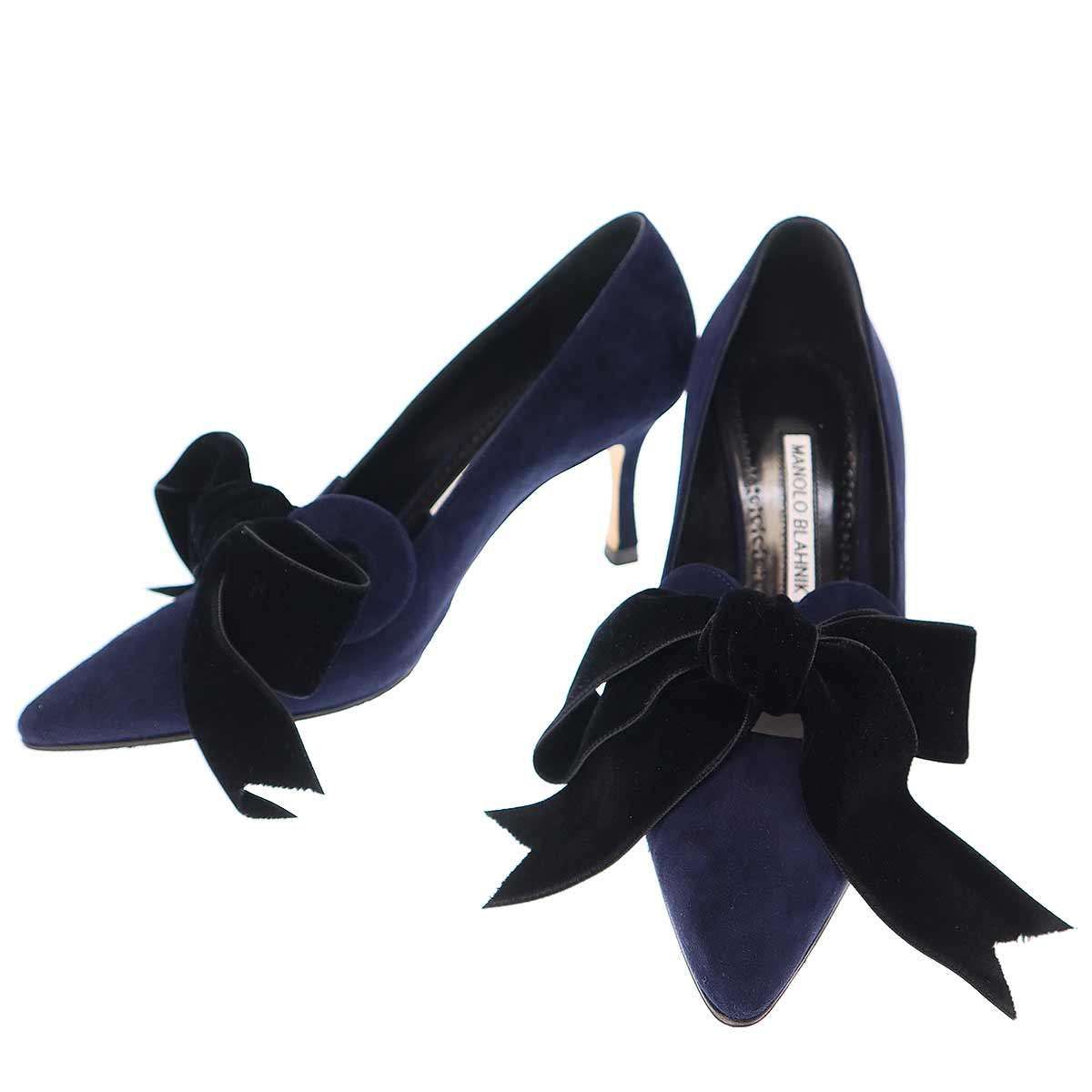 MANOLO BLAHNIK マノロブラニク ポインテッドトゥリボン