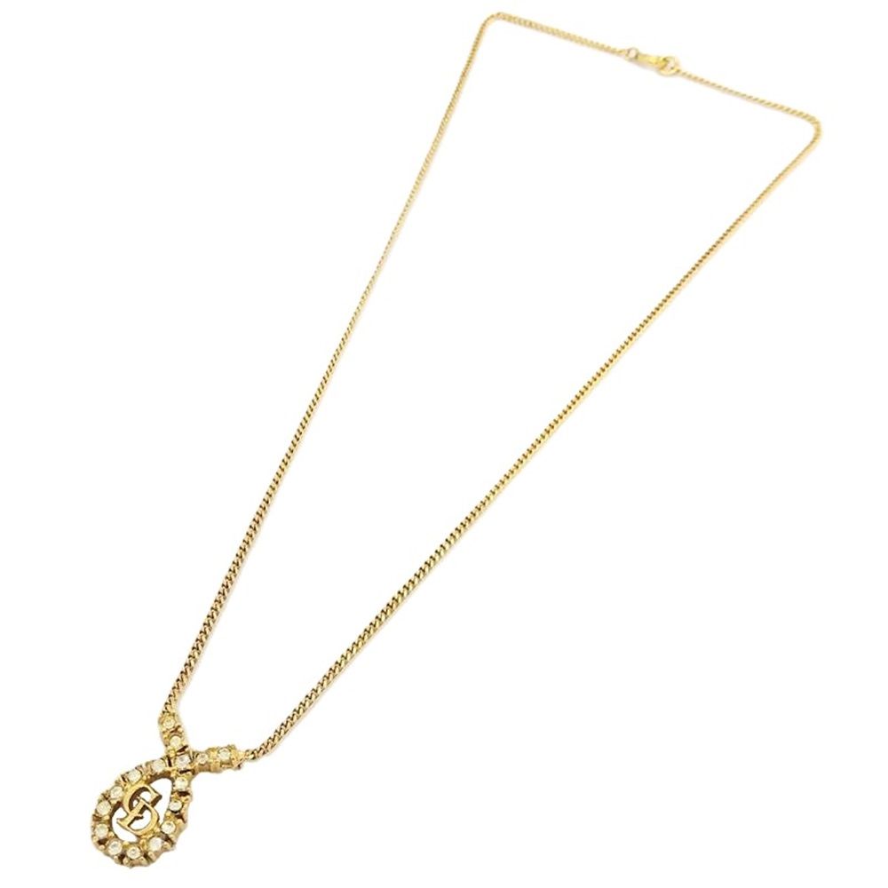 クリスチャンディオール Christian Dior CDロゴ ラインストーン