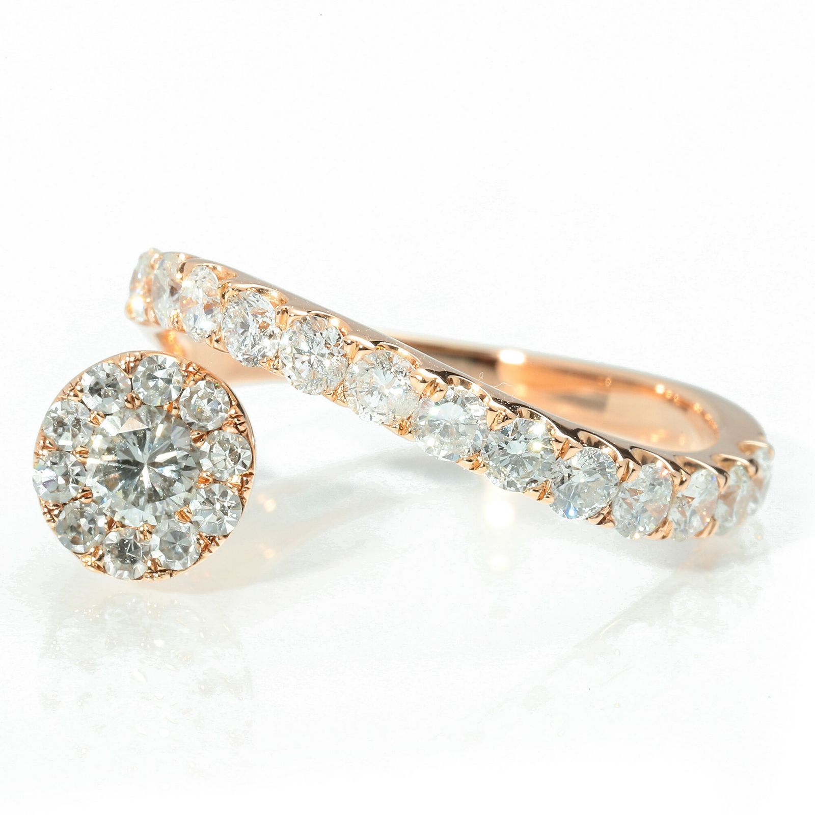 ダイヤモンド 1.00ct ピンクゴールド K18PG リング SIクラス 指輪 11.5  