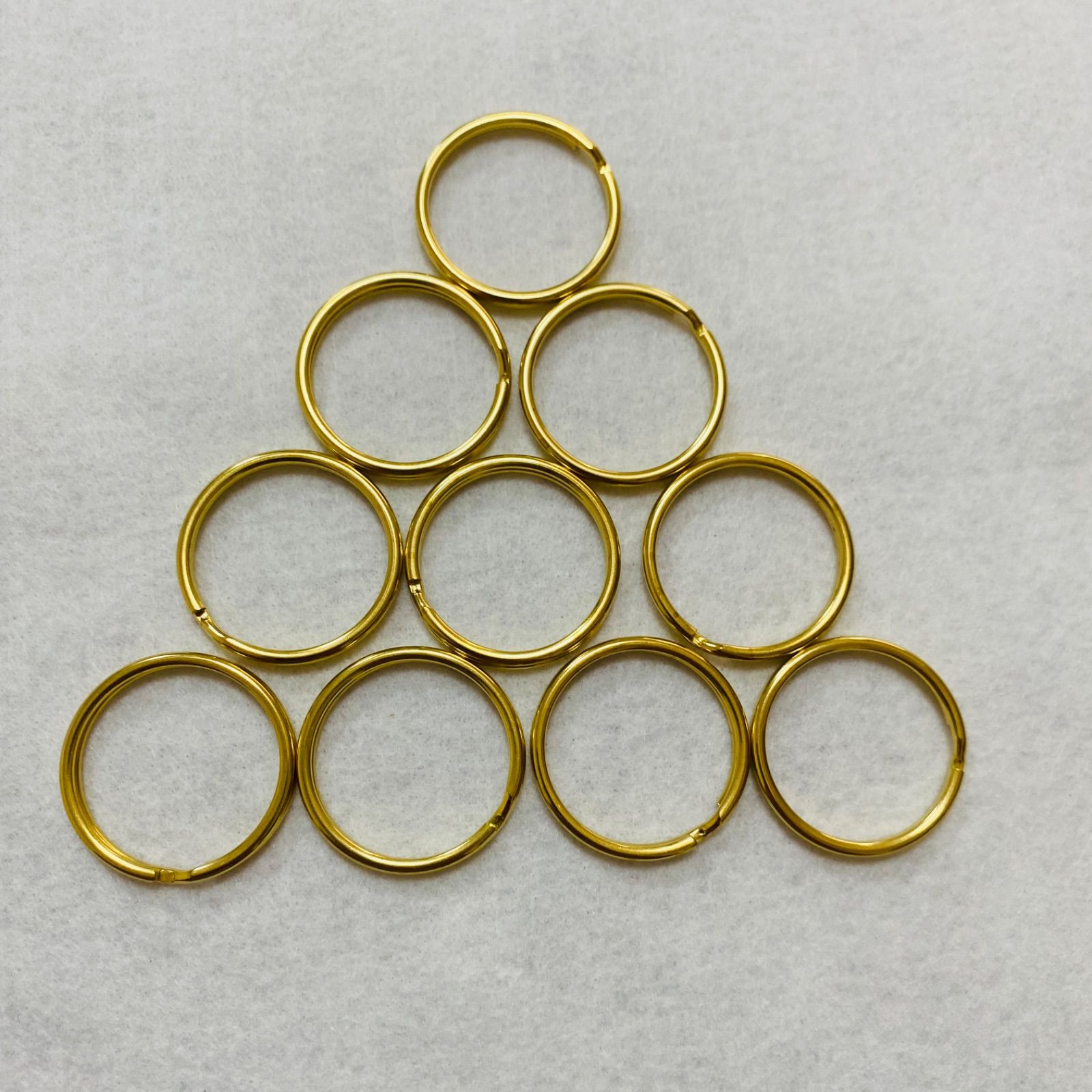 二重カン 真鍮製二重リング キーホルダー　200点セット 二重カン 真鍮製二重リング キーホルダー 20点セット - メルカリ