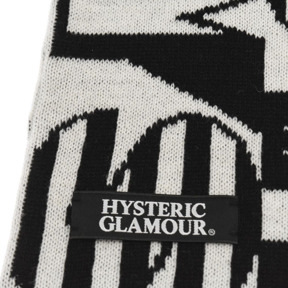 HYSTERIC GLAMOUR マフラー 黒/ピンク